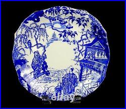 Royal Crown Derby Porcelain Mikado Blue Vintage 8 3/4 Square Cake Plate 1927-28