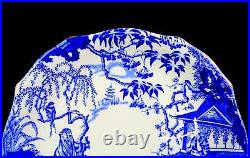 Royal Crown Derby Porcelain Mikado Blue Vintage 8 3/4 Square Cake Plate 1927-28