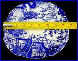 Royal Crown Derby Porcelain Mikado Blue Vintage 8 3/4 Square Cake Plate 1927-28