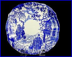 Royal Crown Derby Porcelain Mikado Blue Vintage 8 3/4 Square Cake Plate 1927-28