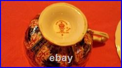 Royal Crown Derby Porcelain Old Imari Gold gilded cup and saucer dated 1933