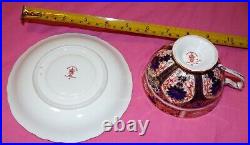 Royal Crown Derby Porcelain Old Imari Gold gilded cup and saucer dated 1933