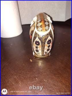 Royal Crown Derby Porcelain Paperweight Elephant (Excellent Condition)