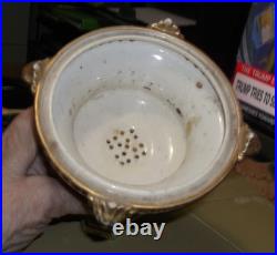 Royal Crown Derby Porcelain Vessel-pot Pourri-4 Gold God Heads, Lions Paws-1800s