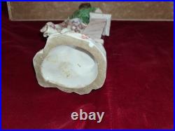 Royal Crown Derby Porcelain Woman with Lyre Figurine handpainted 8.25