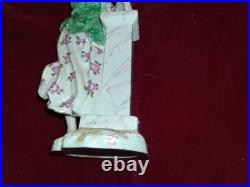 Royal Crown Derby Porcelain Woman with Lyre Figurine handpainted 8.25
