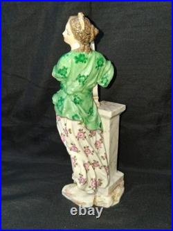 Royal Crown Derby Porcelain Woman with Lyre Figurine handpainted 8.25