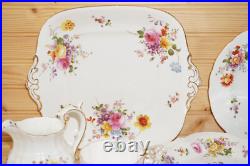 Royal Crown Derby Posies Lot of 17 Pieces-Cake Plate-Bowls-Square Basket++(G42)