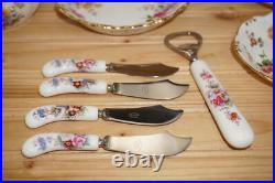 Royal Crown Derby Posies Lot of 17 Pieces-Cake Plate-Bowls-Square Basket++(G42)