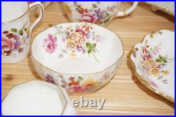 Royal Crown Derby Posies Lot of 17 Pieces-Cake Plate-Bowls-Square Basket++(G42)
