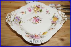 Royal Crown Derby Posies Lot of 17 Pieces-Cake Plate-Bowls-Square Basket++(G42)