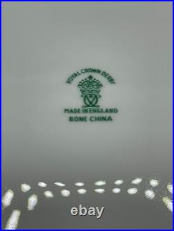 Royal Crown Derby Posies Set of 7 Salad Bread Dessert Plates Scallop Edge