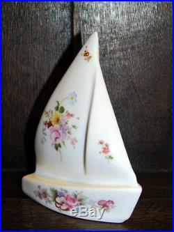 Royal Crown Derby Posies Yacht Paperweight, Excellent Condition, Extremely RARE