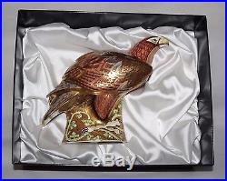 Royal Crown Derby Prestige Golden Eagle Paperweight Box / Certificate vgc