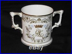 Royal Crown Derby Prince George Christening Loving Cup 8cm (3 ins). Box & Cert