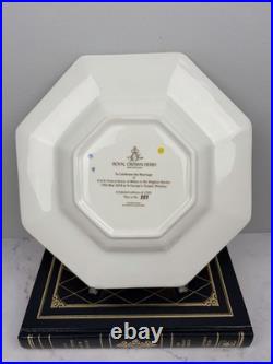 Royal Crown Derby Prince Harry & Meghan Octagonal Wedding Plate Limited Edition