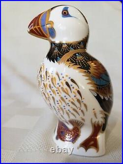 Royal Crown Derby Puffin, Gold 1st Quality Stopper