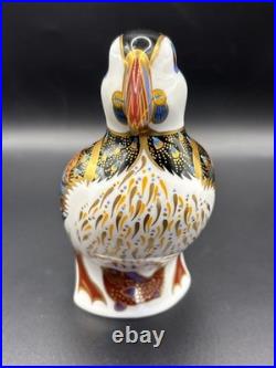 Royal Crown Derby Puffin Paperweight Fine English Bone China w Stopper 3.5 EUC