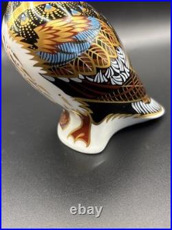 Royal Crown Derby Puffin Paperweight Fine English Bone China w Stopper 3.5 EUC