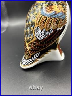 Royal Crown Derby Puffin Paperweight Fine English Bone China w Stopper 3.5 EUC