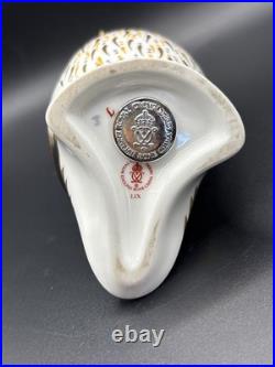 Royal Crown Derby Puffin Paperweight Fine English Bone China w Stopper 3.5 EUC