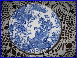 Royal Crown Derby RARE 6 Blue Aves Plates WOW