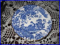 Royal Crown Derby RARE 6 Blue Aves Plates WOW