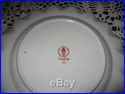 Royal Crown Derby RARE Lombardy Gold Teal Dinner Plate(s) WOW
