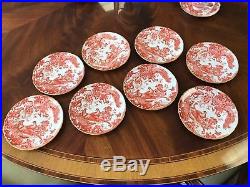 Royal Crown Derby RED AVES 8 1/2 Salad Plates, Set of 8 A74