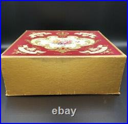 Royal Crown Derby RED AVES (OLDER, DISC 1997) Boxed Set 6 Demitasse Cup & Saucers