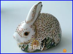 Royal Crown Derby ROWSLEY RABBIT Sinclairs L/E 500 Gold Stopper Boxed