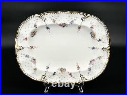 Royal Crown Derby ROYAL ANTOINETTE 14 7/8 Bone China Fluted Serving Platter