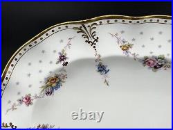 Royal Crown Derby ROYAL ANTOINETTE 14 7/8 Bone China Fluted Serving Platter