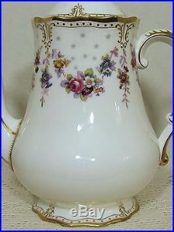 Royal Crown Derby ROYAL ANTOINETTE Coffee Pot with Lid PRISTINE