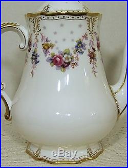 Royal Crown Derby ROYAL ANTOINETTE Coffee Pot with Lid PRISTINE