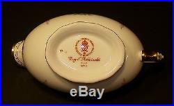 Royal Crown Derby ROYAL ANTOINETTE Gravy Boat & Underplate/Stand PRISTINE