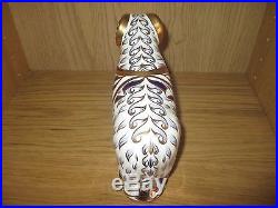 Royal Crown Derby Ram Paperweight 1st quality with Gold Stopper