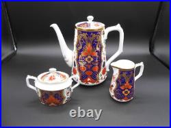 Royal Crown Derby Rare Coffee Pot, Cream and Sugar Mint