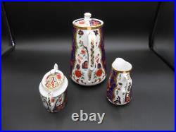 Royal Crown Derby Rare Coffee Pot, Cream and Sugar Mint