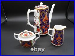 Royal Crown Derby Rare Coffee Pot, Cream and Sugar Mint