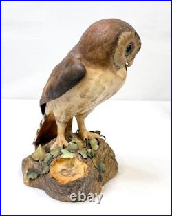 Royal Crown Derby Rare Large Brown Owl 10 Artist Signed CJ XXXIII 1970's READ