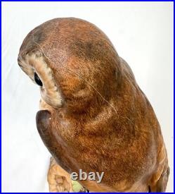 Royal Crown Derby Rare Large Brown Owl 10 Artist Signed CJ XXXIII 1970's READ