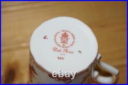 Royal Crown Derby Red Aves (7) Demitasse Cups, 2¼ & (7) Saucers, 4 5/8 (BOX #2)