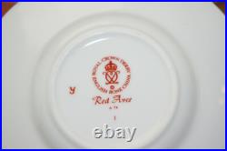 Royal Crown Derby Red Aves (7) Demitasse Cups, 2¼ & (7) Saucers, 4 5/8 (BOX #2)