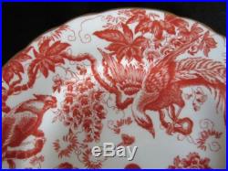 Royal Crown Derby Red Aves A74 pattern 6 x Salad or Dessert Plates 8.5 inches