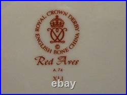 Royal Crown Derby Red Aves Bone China Vintage 18 Pieces