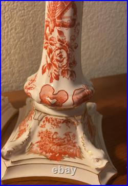 Royal Crown Derby Red Aves Candlesticks