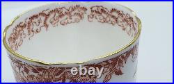 Royal Crown Derby Red Aves China Smoking Set Lighter Fan Ashtray Cigarette Cup