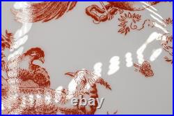 Royal Crown Derby Red Aves Crescent Salad Plates Set of 4 8 3/4-FREE USA SHIP