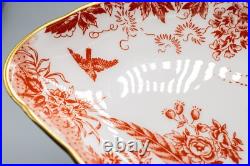 Royal Crown Derby Red Aves Crescent Salad Plates Set of 4 8 3/4-FREE USA SHIP